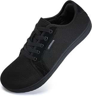 WateLves Barfuss Schuhe Damen Barfußschuhe Herren Kint Walkingschuhe Sneaker Minimalistische(Schwarz,42EU)