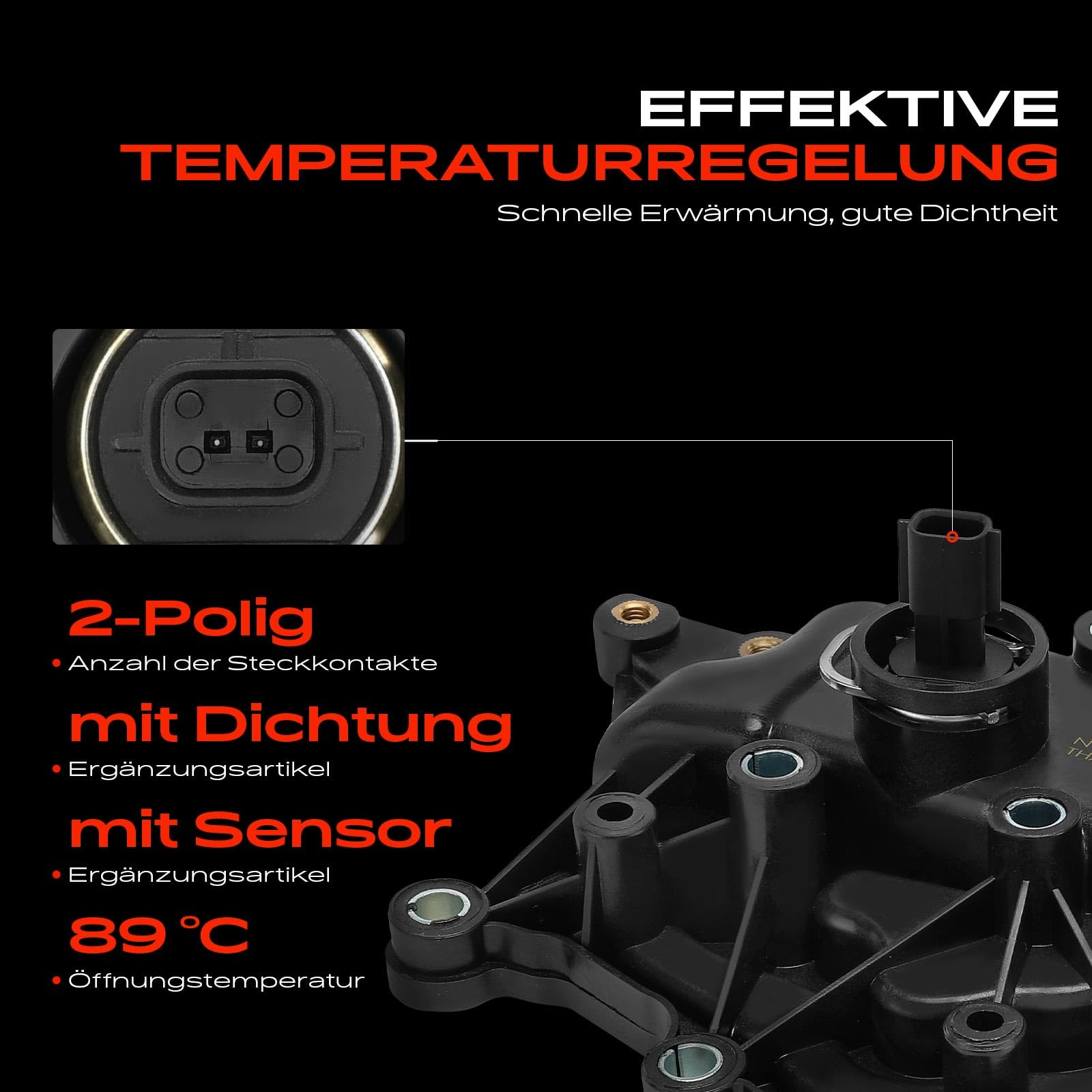 Frankberg Refrigerante del Termostato Compatibile con Clio III BR0/1 CR0/1 1.4L 1.6L 2005-2014 Clio III Grandtour KR0/1 1.4L 1.6L 2007-2012 Fluence L3 1.6L 2010-2025 Replace# 8200700092