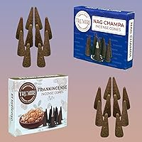 Vista 249 de TRUMIRI Incense Cones - Combo Pack of 20 Cone Incense - 10 Nag Champa + 10 Palo Santo - Insence Cones - Incense Cones Scented - Cone Incense Scents