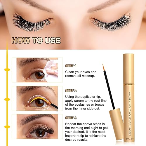 Miniatura 5 de Suero de pestañas para crecimiento y grosor de pestañas rápido suero de crecimiento de pestañas y potenciador de cejas fórmula avanzada para