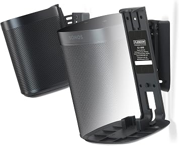 Pair, Black - Flexson Pair Wall Mount for Sonos One - Black