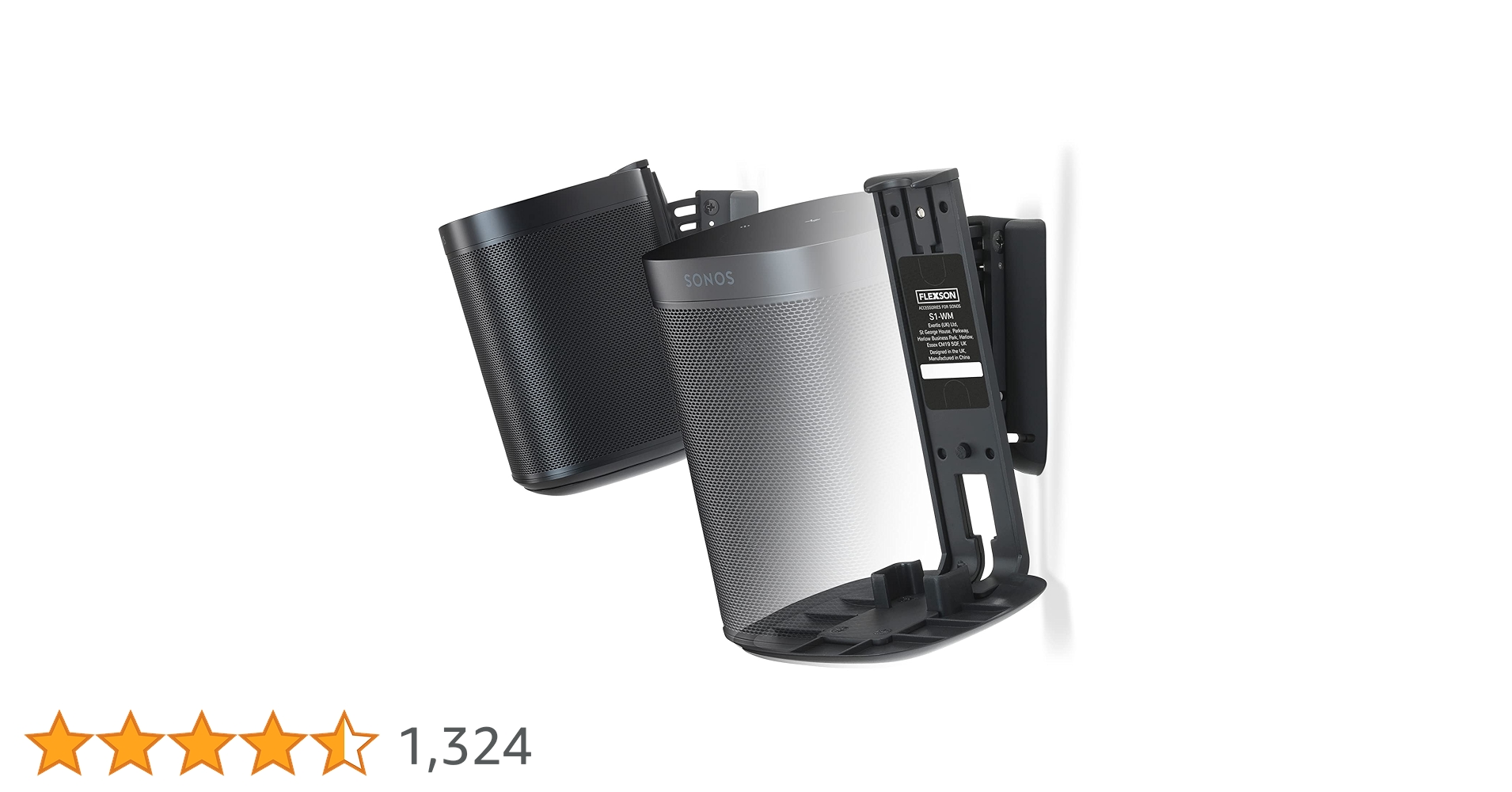 Amazon | (Pair, Black) - Flexson Pair Wall Mount for Sonos One Amazon | (Pair, Black) - Flexson Pair Wall Mount for Sonos One