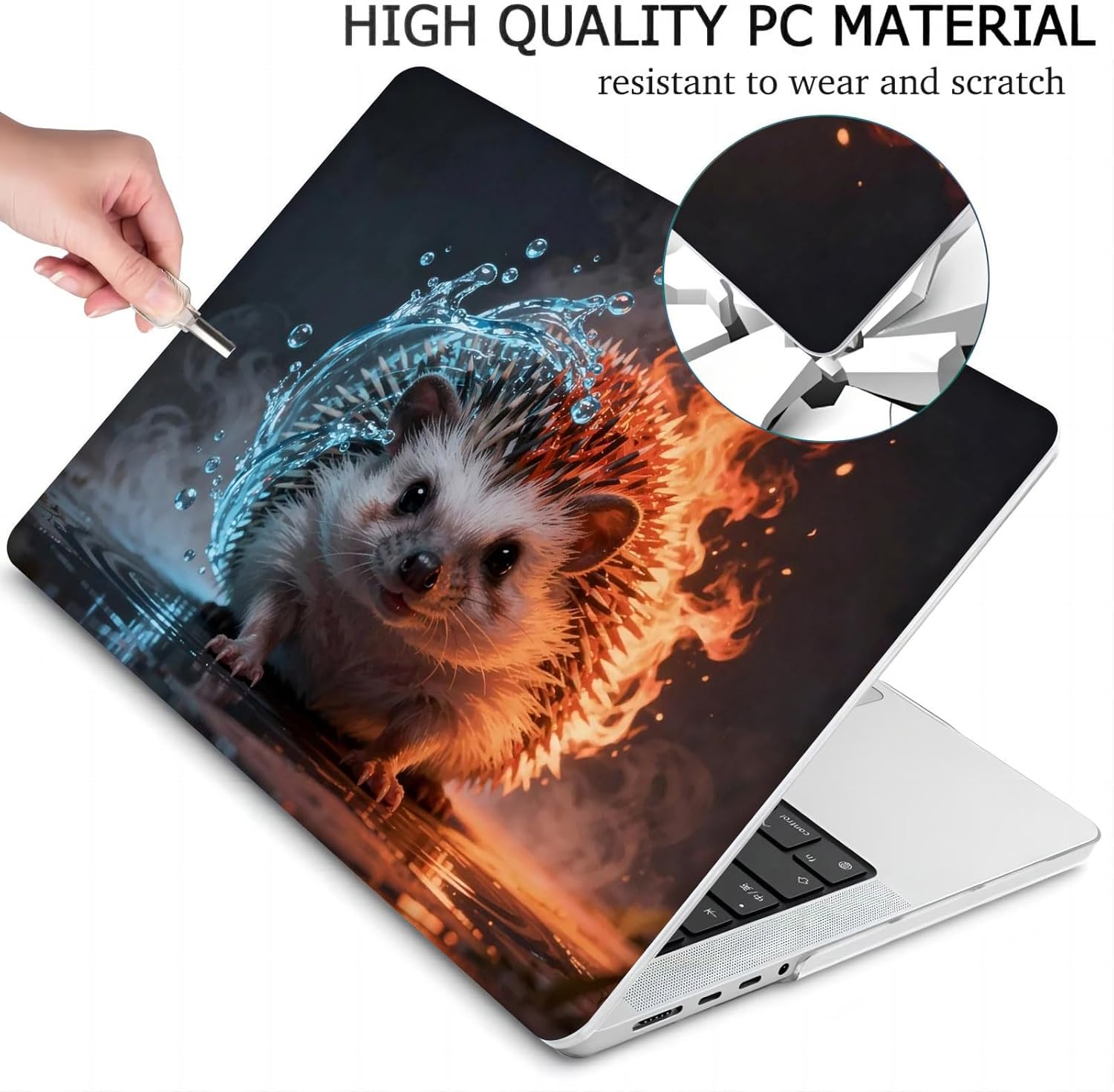 Compatible with MacBook Neo 13-inch, Hard Shell Case with Keyboard Cover and Screen Protector (A3404 A18 Pro chip, 2026 Release) - Hedgehogs MC21977