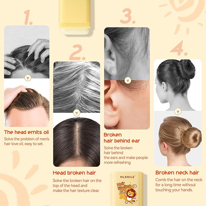 Cera en Barra para Cabello Infantil, 2 en 1 con Peine Integrado miniatura 6