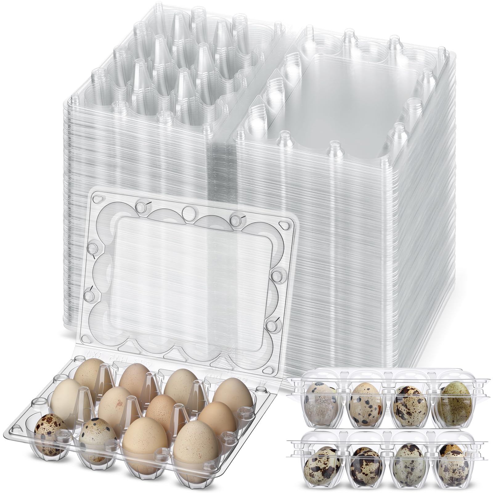 Bandejas de huevos de codorniz de plástico transparente apilable para aves de corral Remerry