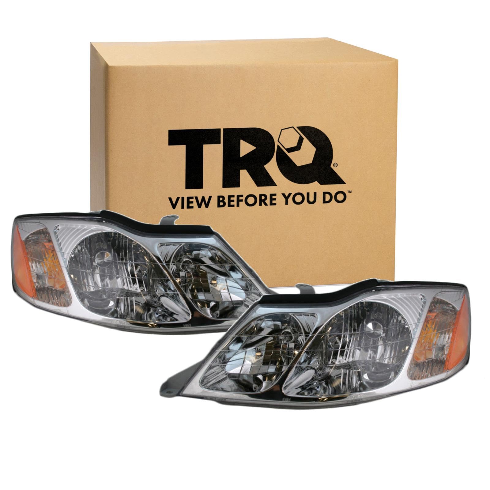 TRQ Headlight Assembly Set Driver & Passenger Side FO2502153 FO2503153 Compatible with 97-07 Ford — view 94