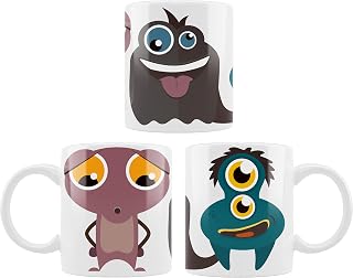 mug FUNNY MONSTERS - ceramic Super Mug - Novelty Office Birthday Christmas Coffee Gift Tea Cup Present Funny Mug