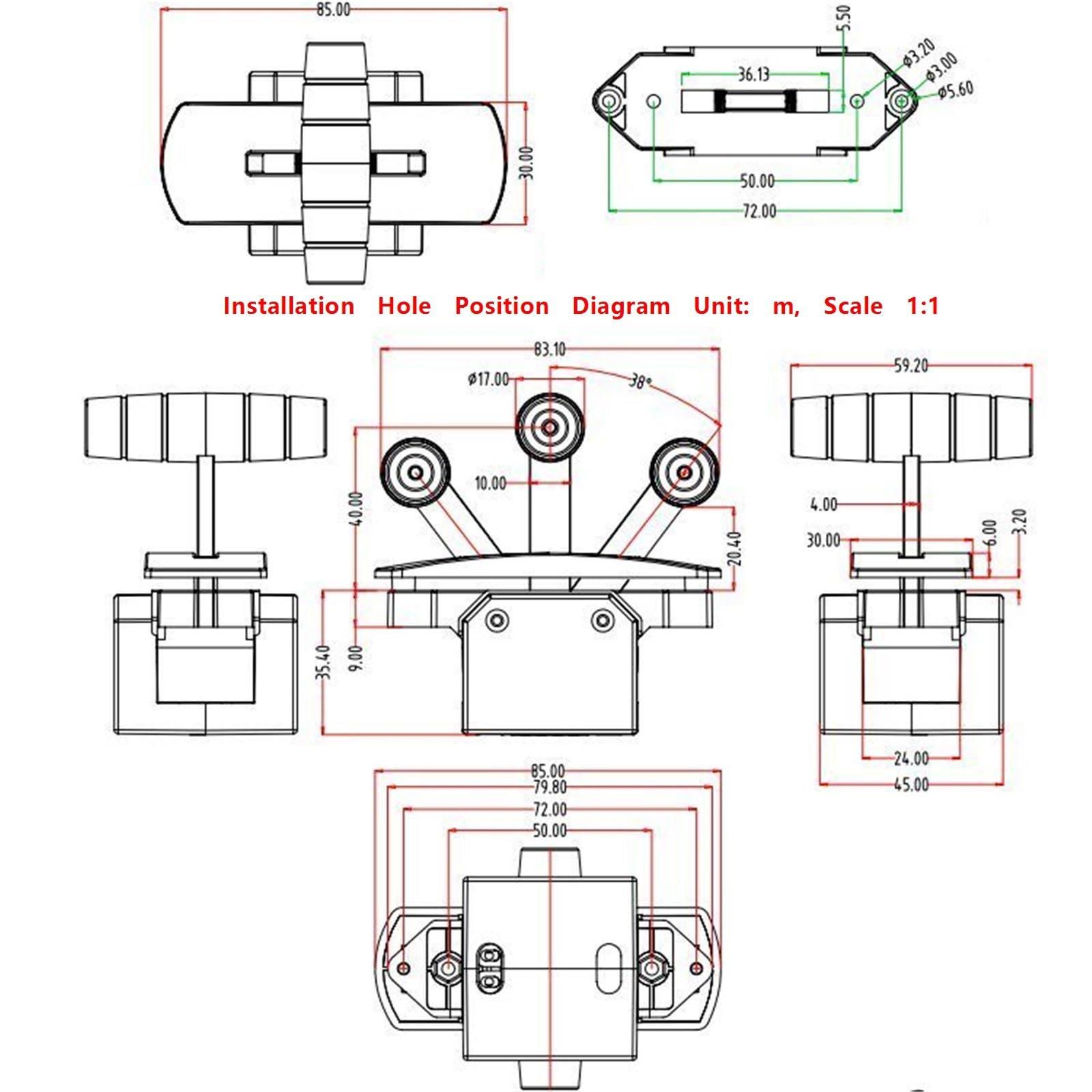 Manette Joystick, Amortissement De Résistance À Bascule Positionnement 78B Avec Sensation Centrale, Tige Gain Réglage , Poussée Industrielle ,pour le générateur d'images(Output signal USB2.0- HID)