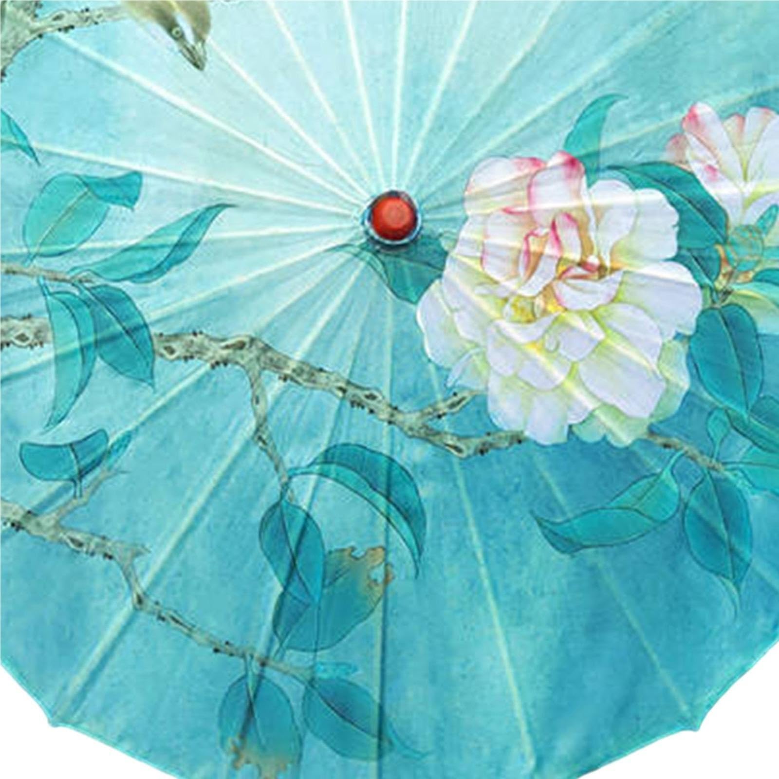 Oiled Paper Umbrella Dancing Props Oil Paper Parasol for Cosplay Dance Recitals Performance Wedding Music Festivals per Costumi Matrimonio Festa Oggetti di Scena Scen(Pink)