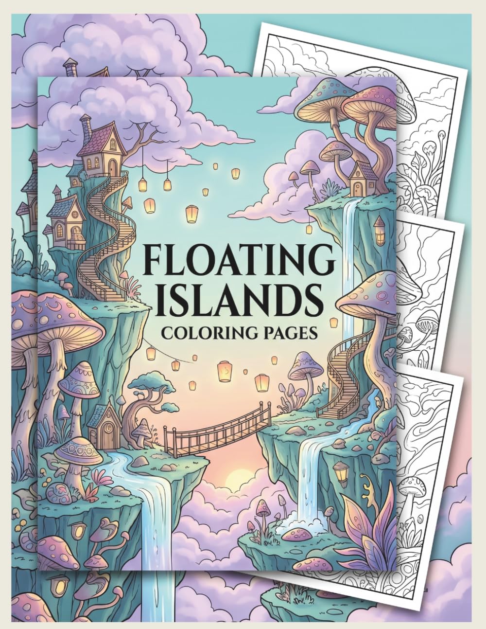 Floating Islands Coloring Pages: Surreal Fantasy Pages