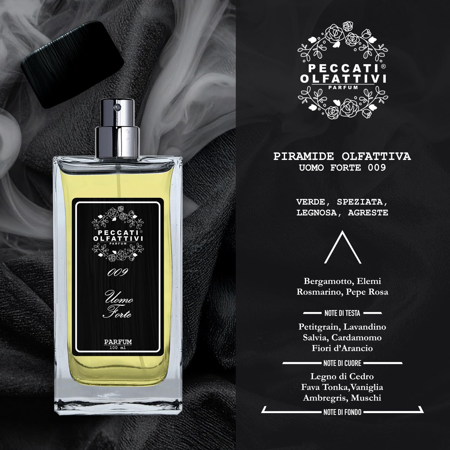 Peccati Olfattivi N.09 Profumo Uomo Equivalente 100 ml Parfum con 30% Essenza Pura