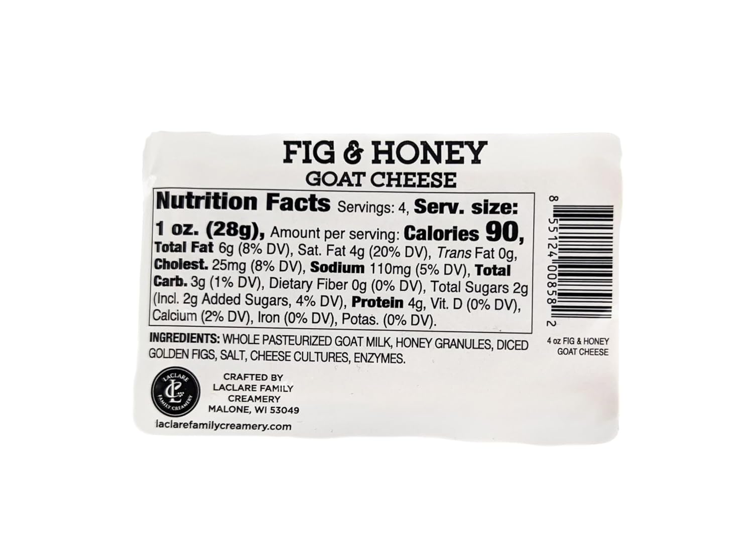 Goat Milk Cheese Fig & Honey Chevre – 4 oz (Pack of 4)