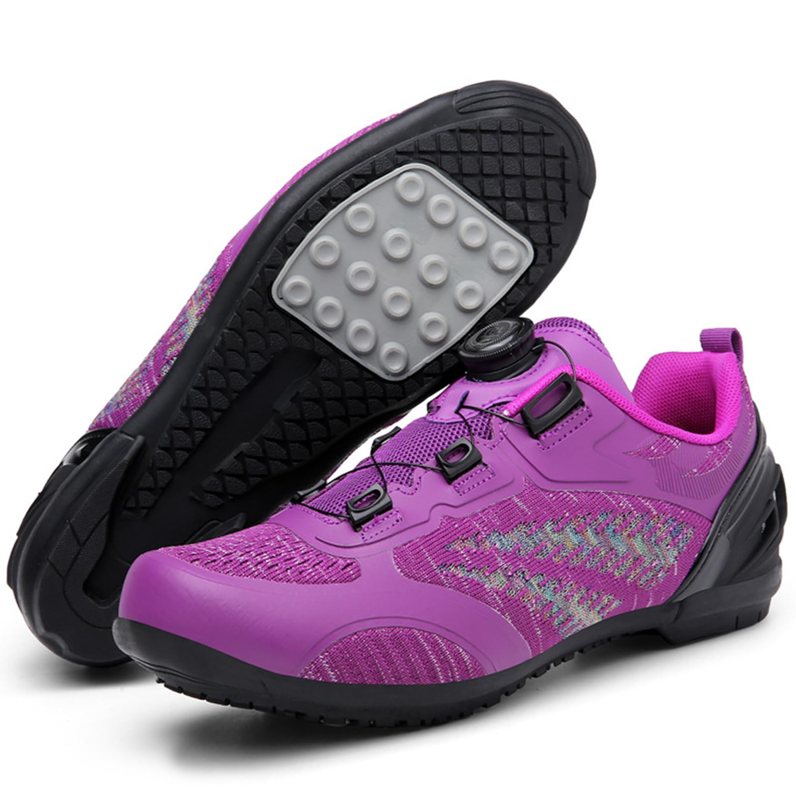 Scarpe da Ciclismo MTB da Donna compatibili con tacchette Peloton SPD Arc Look Delta, Scarpe Ginnastica per Bici Corsa, Mountain Bike e Spinning Indoor con 3 Stili di Suola