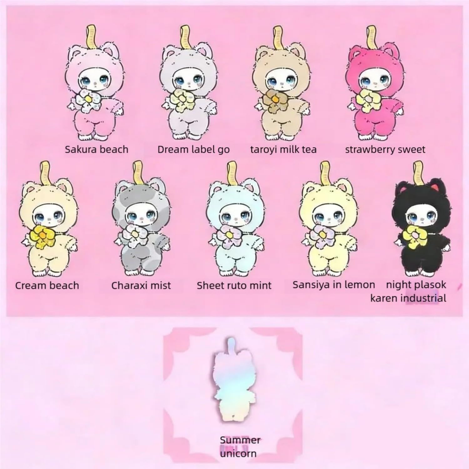 Liila's Lucky Cat Plush Keychain Blind Box – Kawaii-Style Mystery Hanging Ornament, Bag Charm & Desk Display | 8 Regular Designs + 1 Hidden + 1 Limited | Random 1 Piece