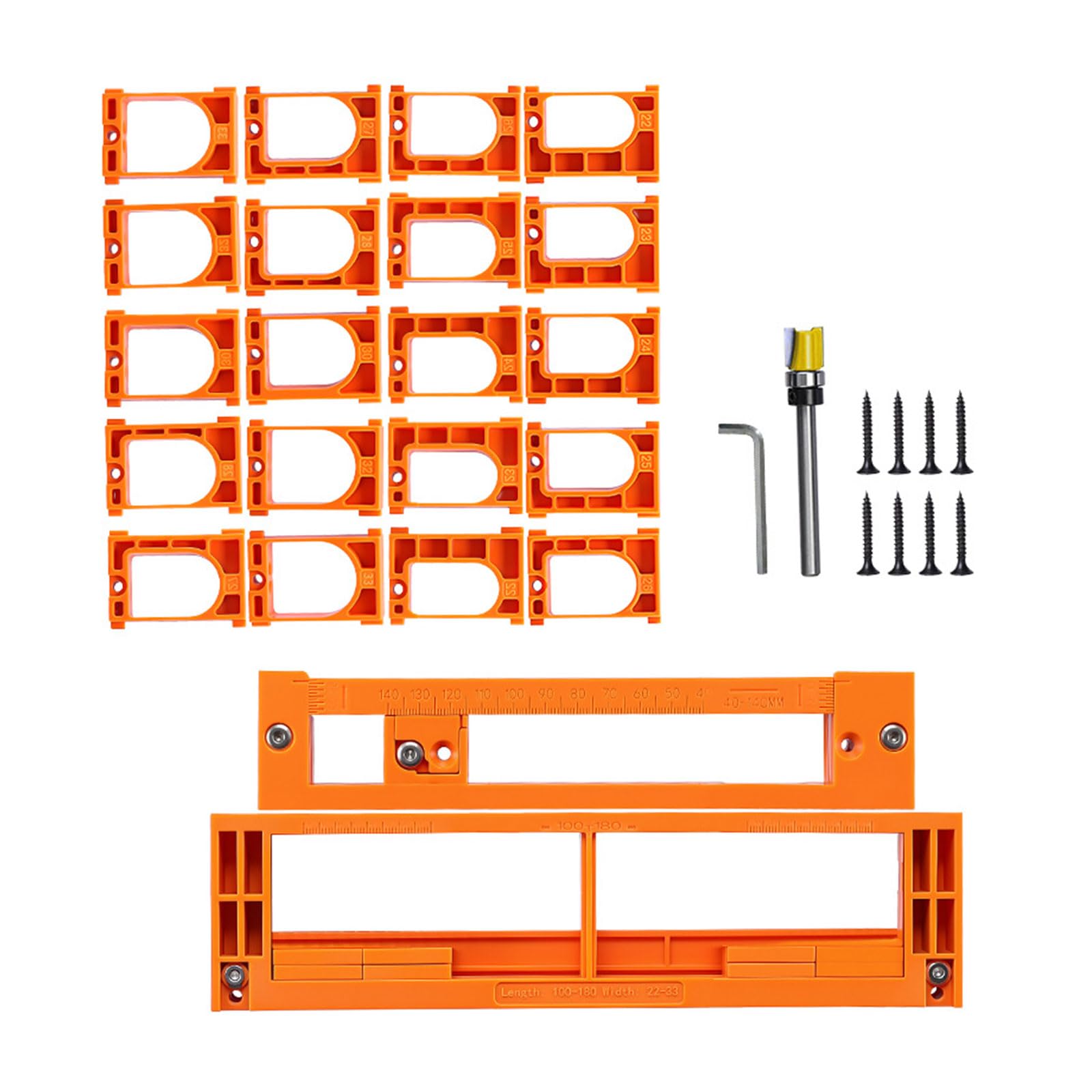 Set completo di strumenti per intaglio cerniera con intercambiabile