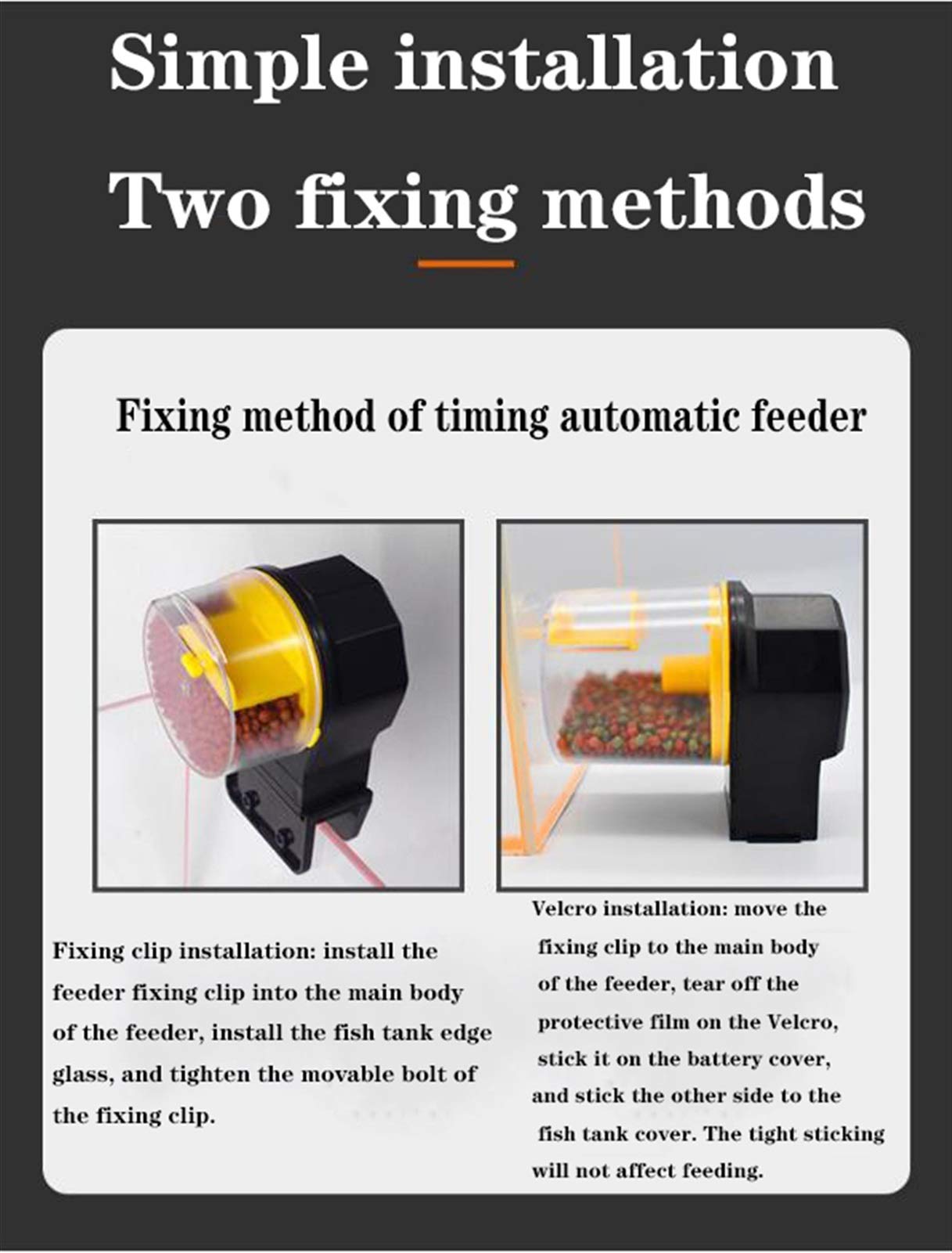 Automatic Fish Feeder Alimentatore for Pesci con temporizzazione Intelligente mangiatoia Alimentatore Automatico Elettrico programmabile a Prova di umidità for Acquario