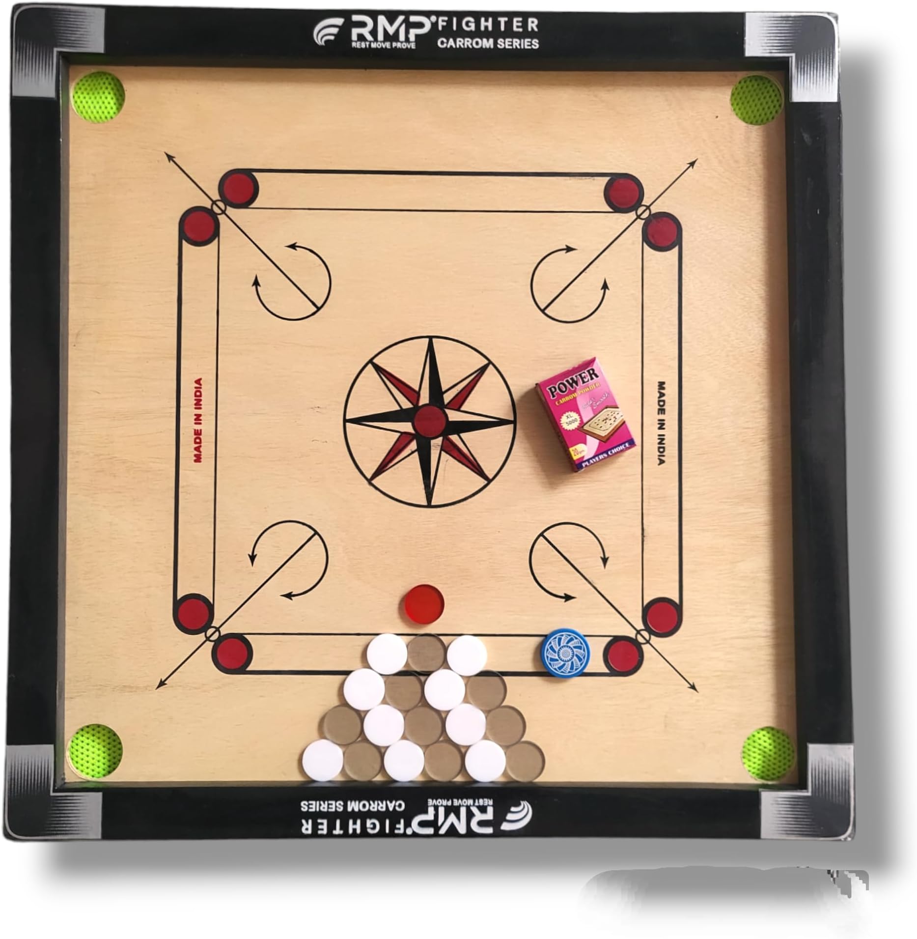 Buy RMP Carrom Board for Kids 26 inches Medium Size Glossy Finish with