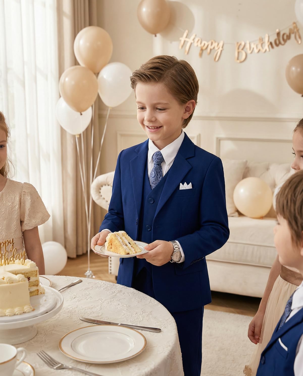 Boys Suits Kids Formal Suit Set Dress Clothes for Boy Wedding Ring Bearer Outfit Communion Easter Tuxedo Suits