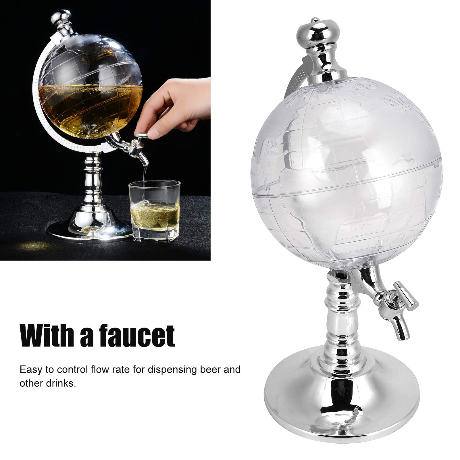 1.5L Home World Globe Dozownik whisky Piwo Napój Napój Nalewak Pojemnik Dozownik alkoholu Idealny prezent barowy