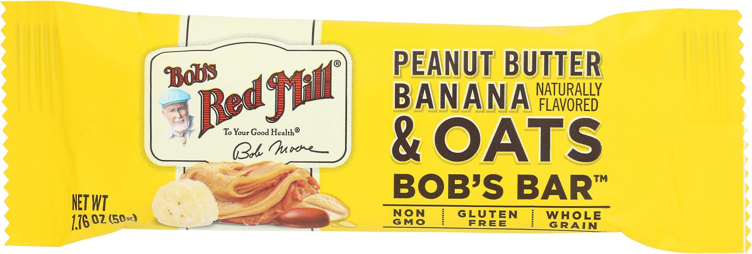 Bobs Red Mill Peanut Butter Banana and Oats Bar, 1.76 Ounce - 12 per case.