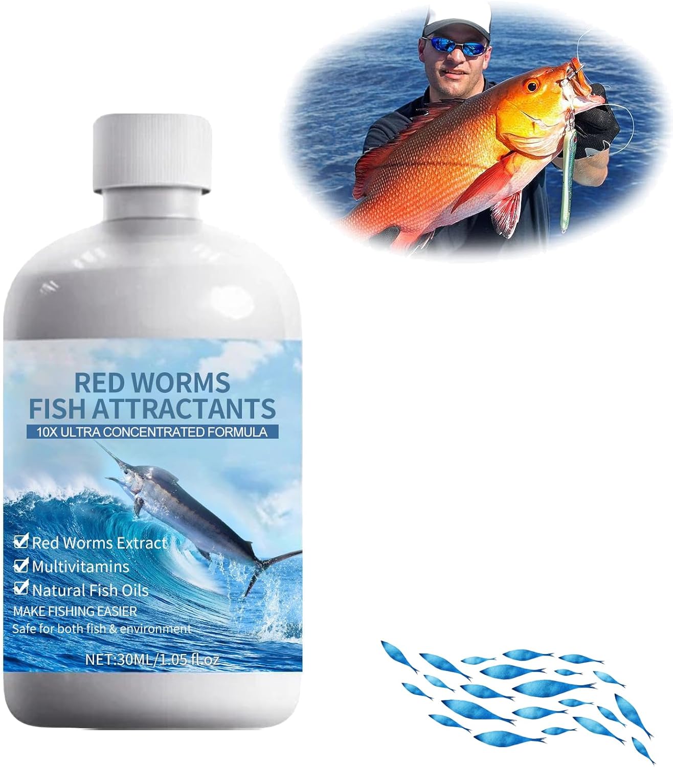 LONGLUAN Red Worm Fish Attractants for Baits,Red Worm