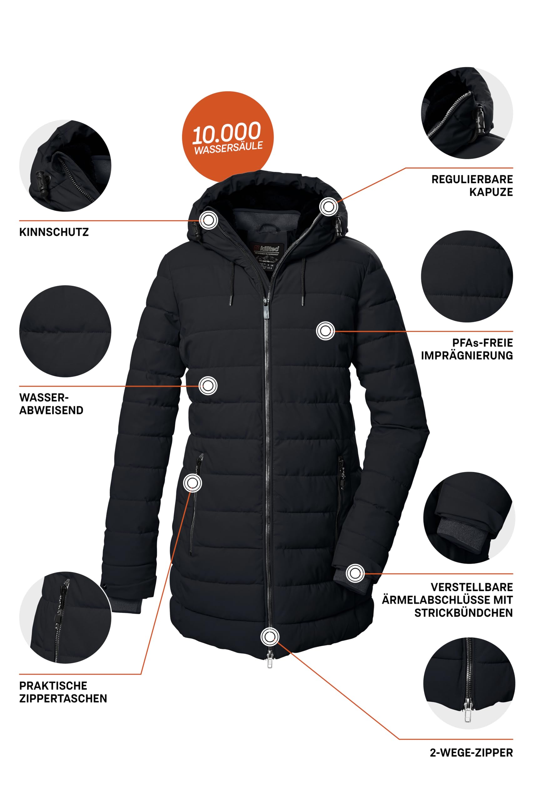 Killtec Kow 55 Wmn Qltd Prk Parka/parka acolchada con capucha Mujer