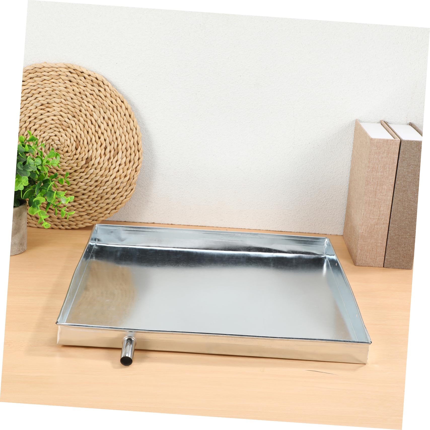 SHINEOFI Vaschetta per l'acqua del condizionatore d'aria perdite nel recipiente di raccolta portatile padella vaschette raccolta condensa vassoio CA ferro da stiro Silver