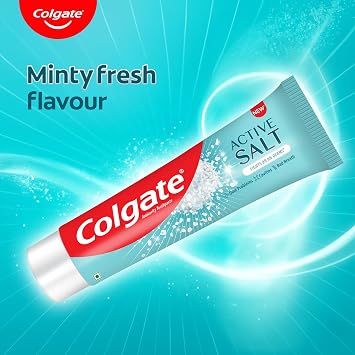 Colgate Active Salt Toothpaste, Germ Fighting Gum Care Toothpaste, 200g/7oz