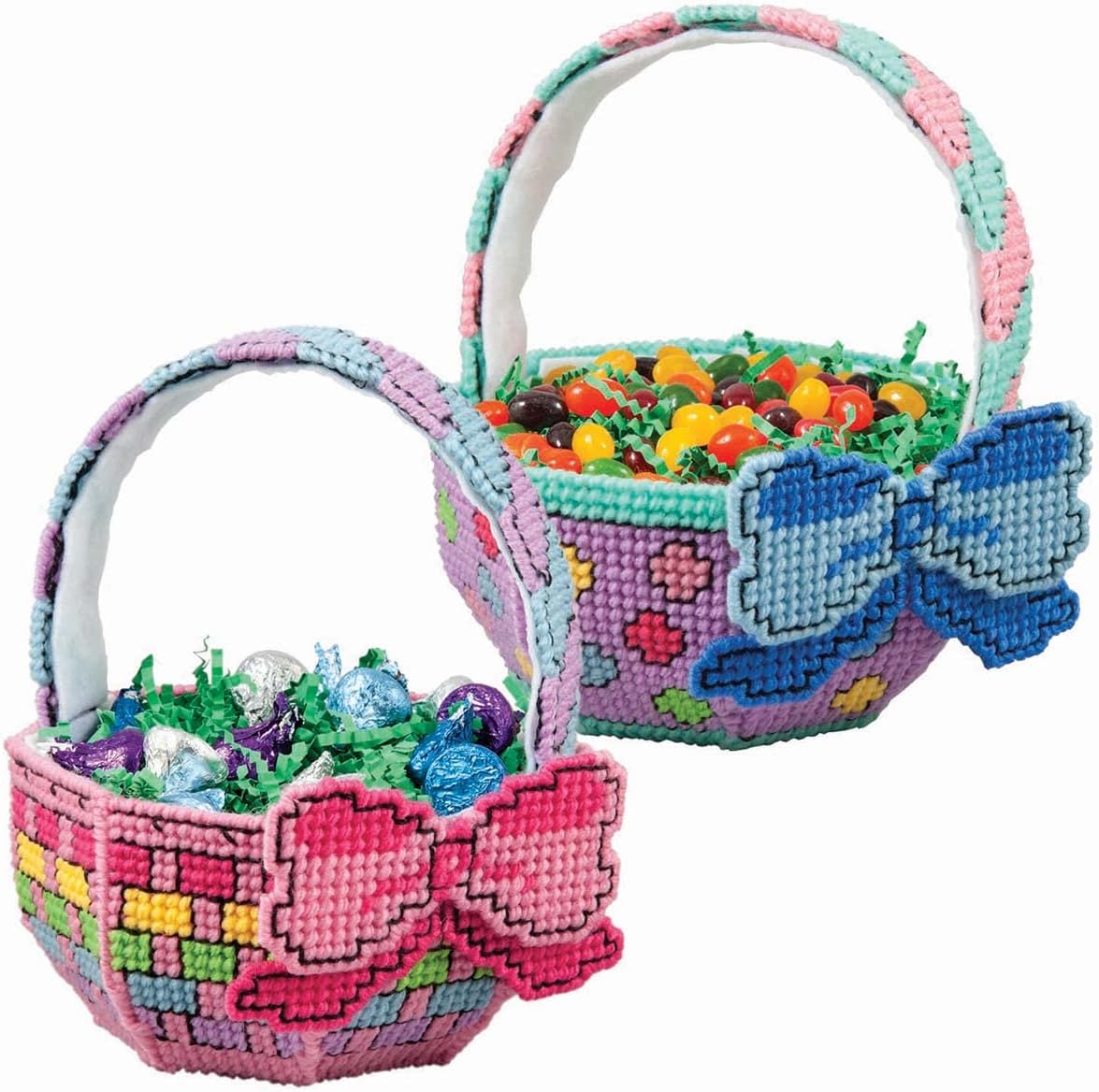 Herrschners Easter Basket Candy Dishes Plastic Canvas Kit