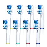 Replacement Brush Heads Compatible with Oral B- Double Clean Design, Double Clean Brush Heads, Compatible with Braun Oral-B Dual Clean Electric Toothbrush (8-Pack)