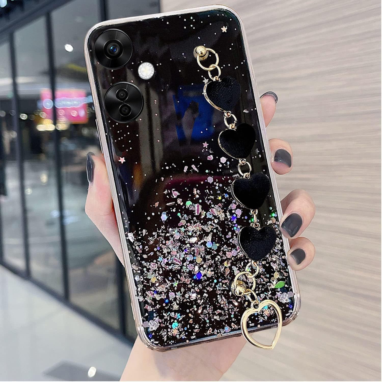 See full amazon price history chart for KC Back Cover for Oneplus Nord CE 3 Lite 5G, Dry Fixed Non Movable Glitters Shiny Love Hearts Bracelet Chain Holder Soft Silicone Case (Black) KC Back Cover for Oneplus Nord CE 3 Lite 5G, Dry Fixed Non Movable Glitters Shiny Love Hearts Bracelet Chain Holder Soft Silicone Case (Black) (B0CBMCXRLP) Amazon Price History, Amazon Price Tracker