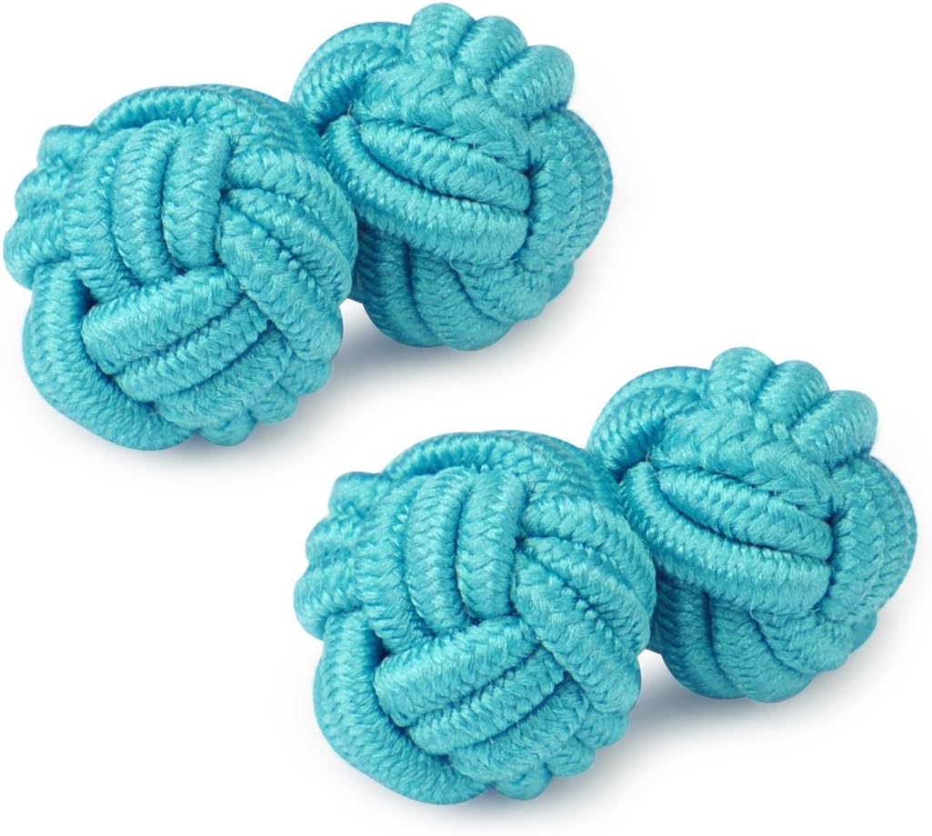 Seiden Manschettenknöpfe Set - 5 Paar Elegante Knoten-Knöpfe