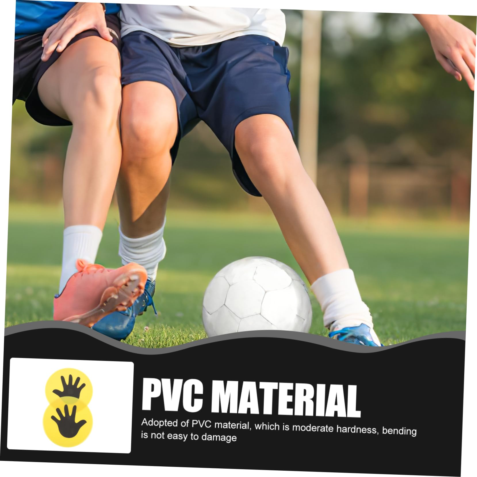 SUPVOX PVC Soccer Training Discs 2pcs Palm Landmark Pads Marking Discs for Sports Training