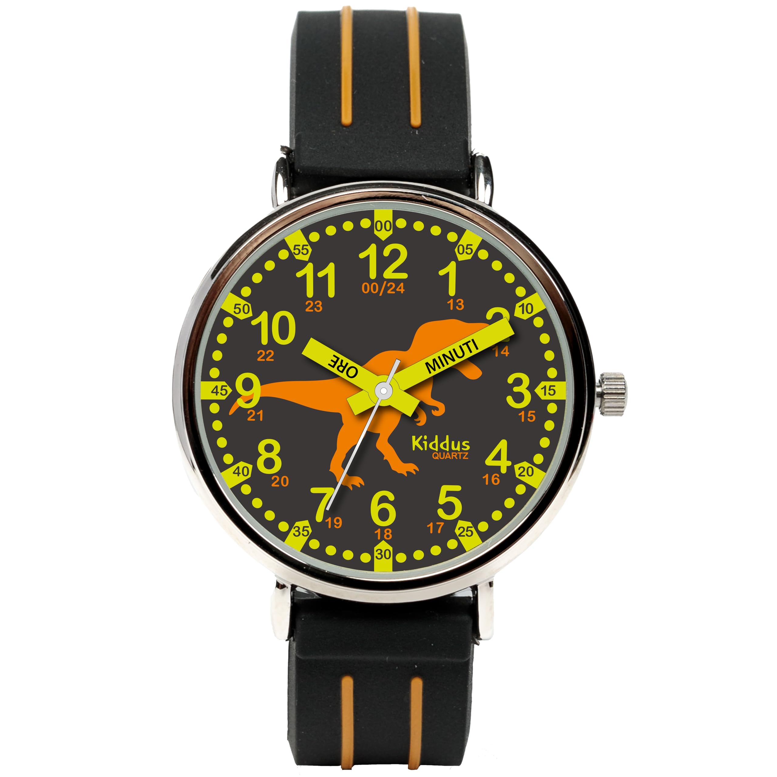 Kiddus Reloj Educativo Infantil para Niño y Niña a Partir de 5 Años, Reloj Analógico para Aprender la Hora, Mecanismo Japonés