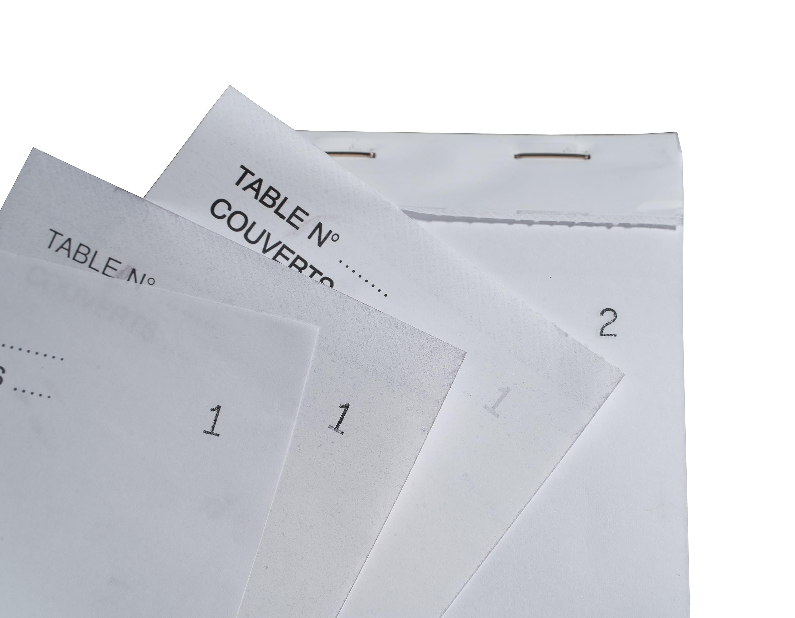 Exacompta - Réf. 96204E - Carton de 50 blocs Maître d'Hôtel - Carnet de commande pour restaurants - 50 feuillets blancs autocopiants en 3 exemplaires numérotés - Format vertical 9,6 x 17 cm
