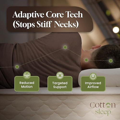 Miniatura 7 de Colchón GOTS 100% algodón orgánico, lana y látex GOLS de 11 pulgadas | Bobinas embolsadas | Cama en una caja | Sin fibra de vidrio y toxinas |