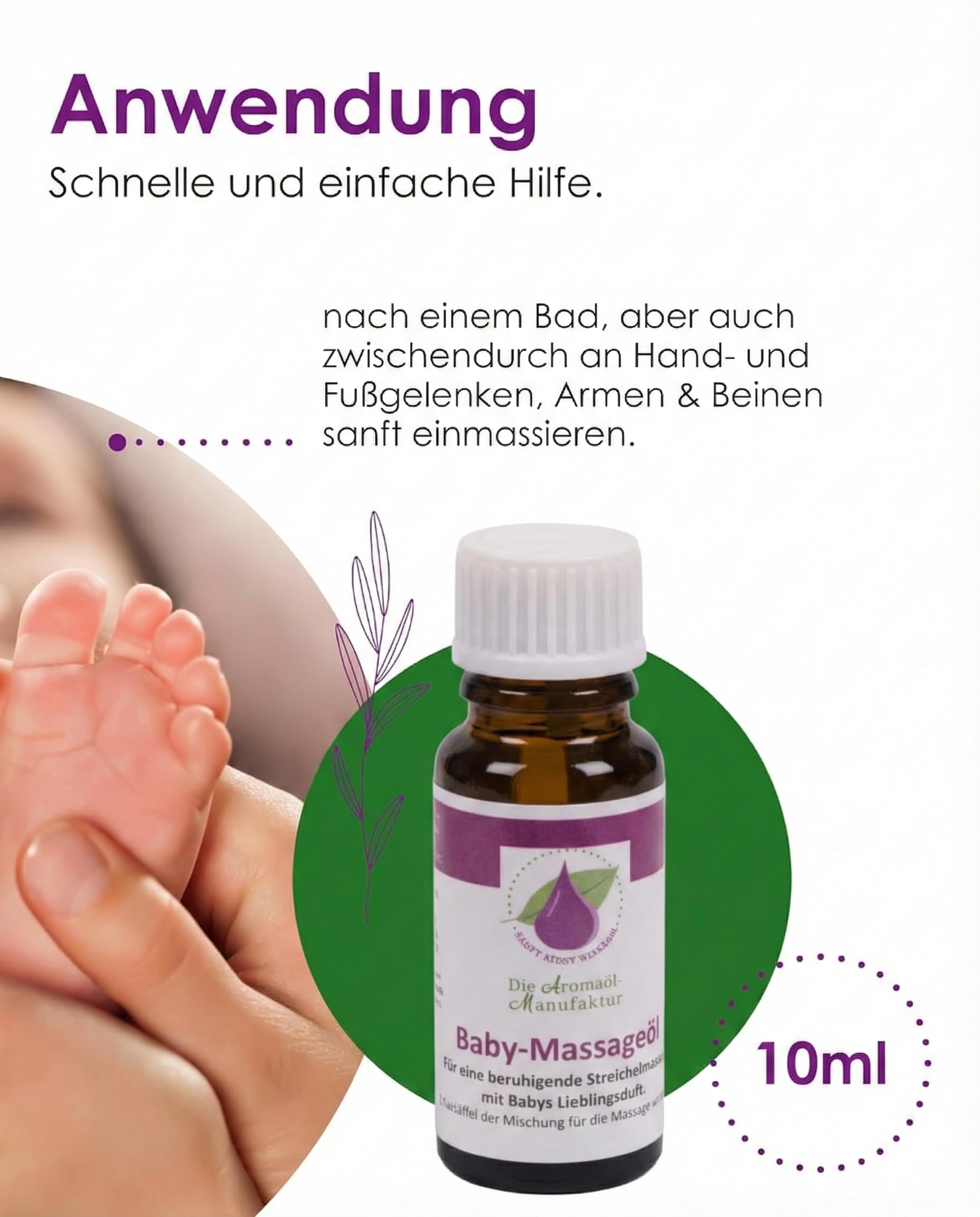 Die Aromaölmanufaktur Baby Massage Oil 10 ml Sample Size - Image 2