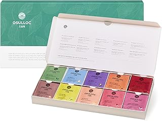 OSULLOC Premium tea Collection (40 count, 10 flavors x 4 ea), Assorted tea bag Sampler