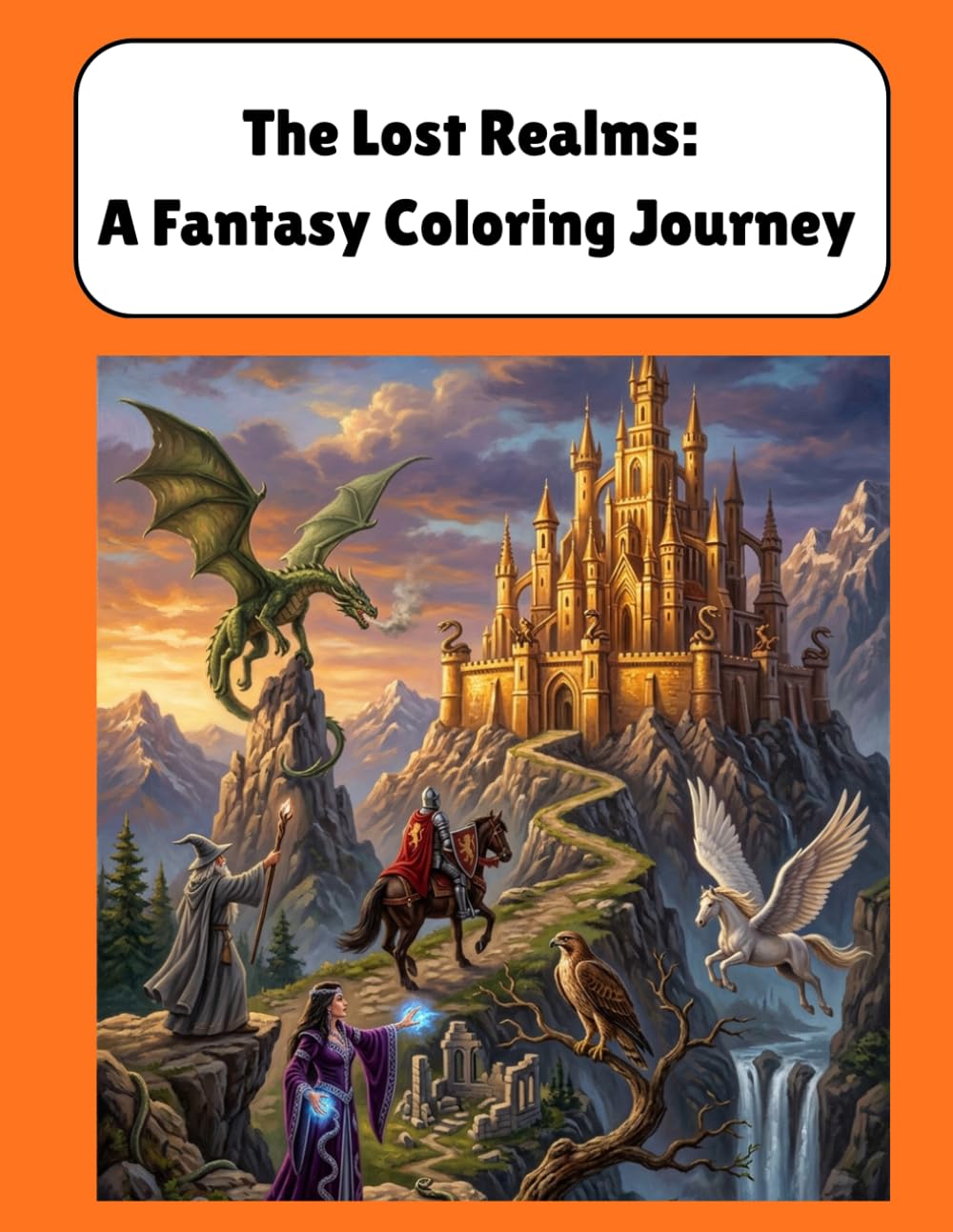 The Lost Realms: A Fantasy Coloring Journey