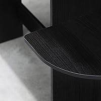 Vista 110 de Furinno - Escritorio compacto para computadora con estantes, Tablero de partículas, Marrón oscuro