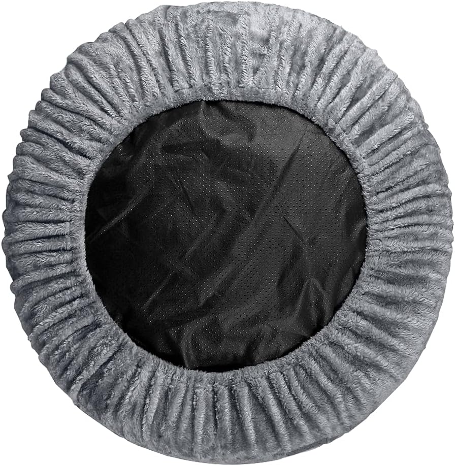 Floppy Dawg Round Bolster Dog Bed Replacement Cover. Fits Best Friends, MixJoy, Focuspet, and PuppBudd, Raised Rim, Pillow Side Models. Machine Washable, Fitted Slip-On. Medium up to 30W.