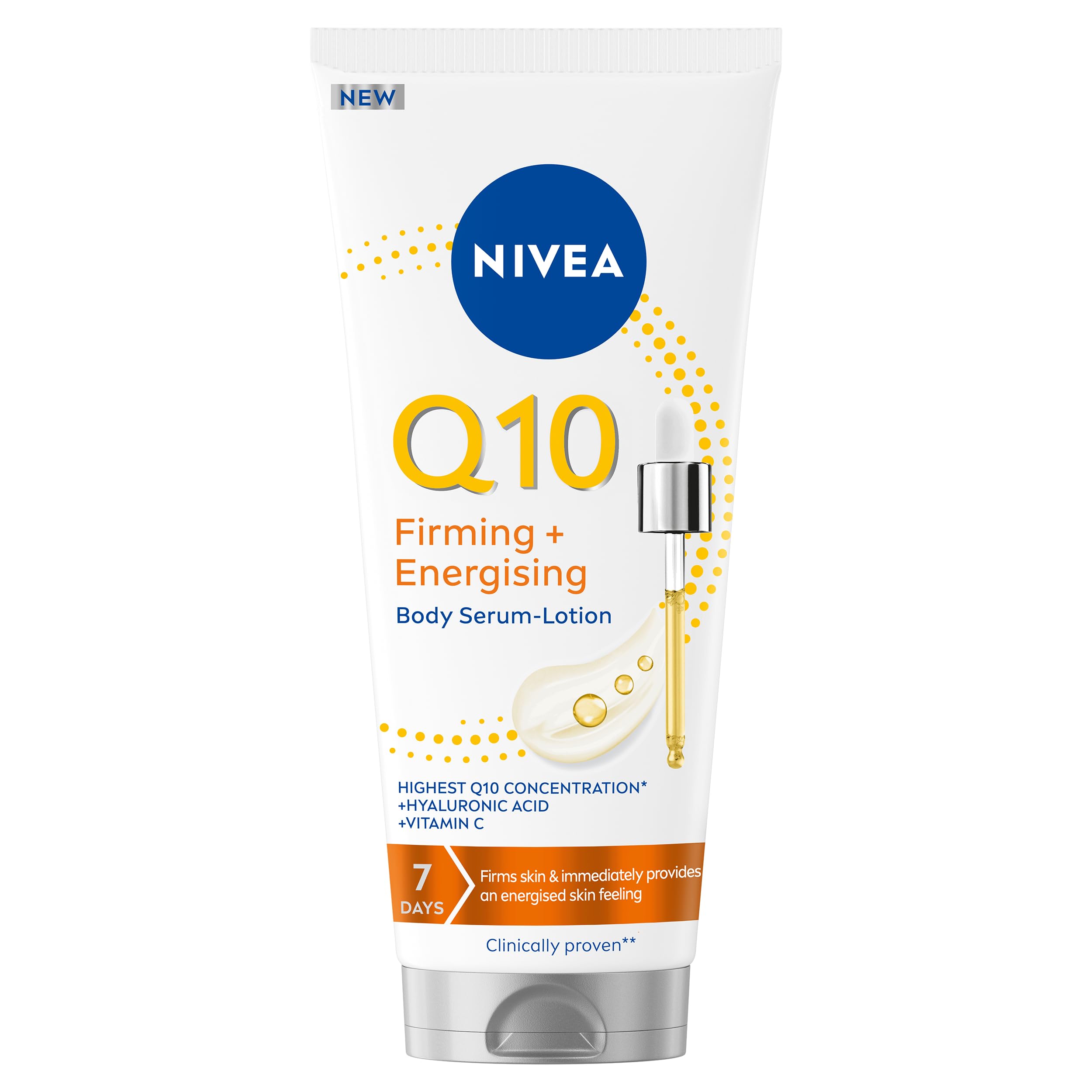 NIVEA Q10 Firming + Energising Body Serum Lotion Tube 200ml, Nourishing Body Lotion for 72H Moisture and Firmer Skin, Body Moisturiser with Hyaluronic Acid and Vitamin C