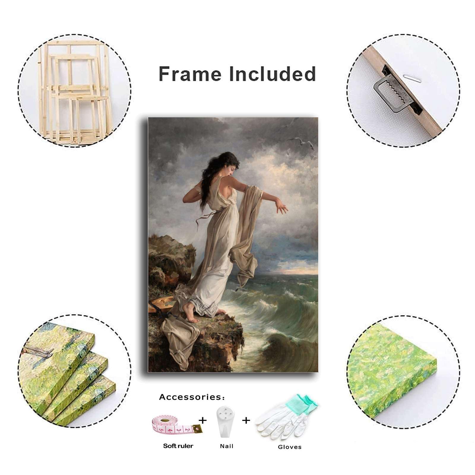 Amazon.com: Canvas Painting Poster and Print Pictures Sappho