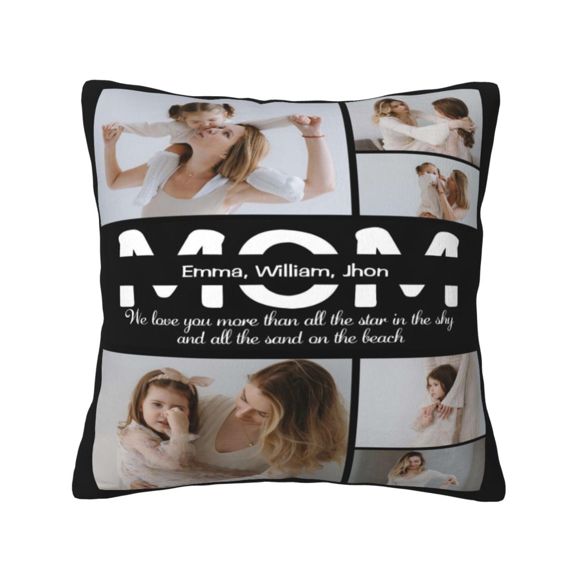 NGGBBDYGB 18x18 Custom Throw Pillow Covers Personalized Pillow Photo Pillow Name Pillow For Home