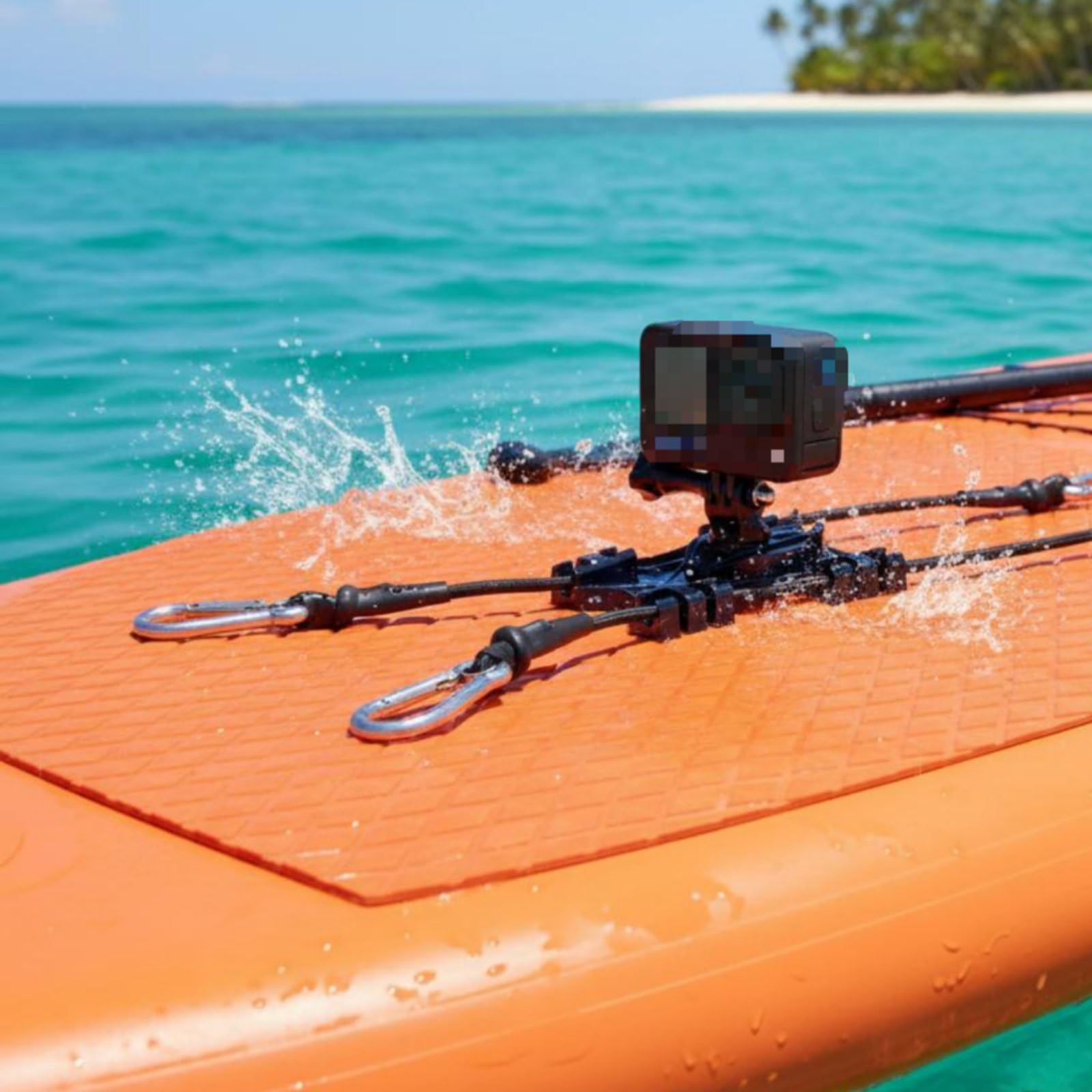 Staffa Elastica per Action Telefono con Base Girevole 360 Gradi E Regolazione Verticale Adatta per Sport Acquatici Kayak Paddleboard E Recinzioni, Upgraded Phone Clip