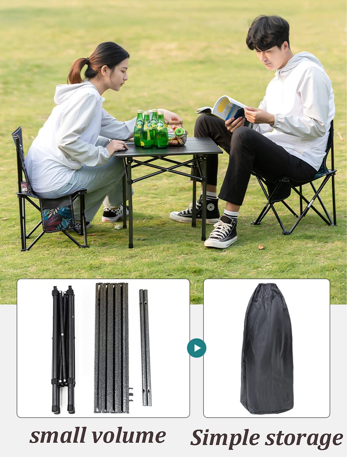 Table De Camping Pliable MFH - Aluminium Gris 58x58 Cm - Hauteur 60 Cm - Portable Et Imperméable