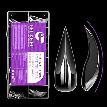 Gelike EC Cat Dual Forms for Extension 120 Pcs Color Nail Form, 12 Size Nail Forms For Builder, Half Matte Gel Forms For Manicure Art Design Salon Diy