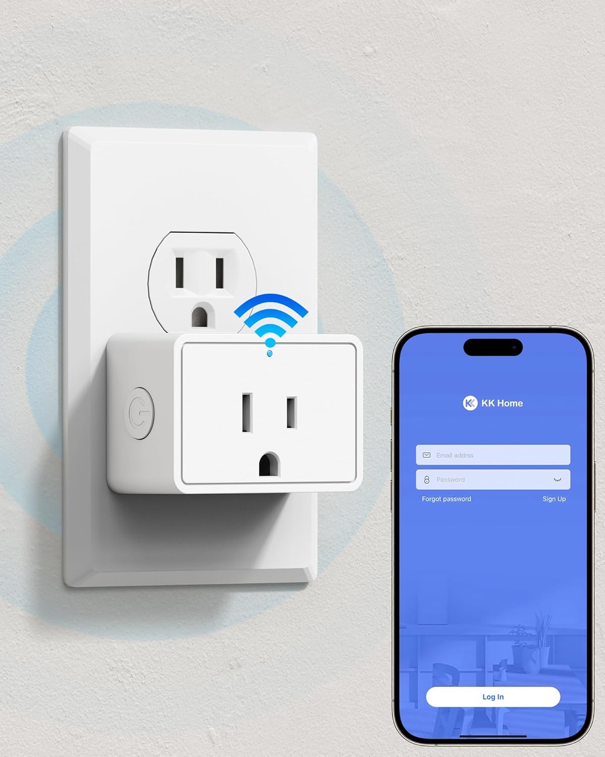 TEEHO G1 Gateway for Smart Door Lock with Smart Plug, WiFi Bridge for Remote Lock Control, App-Controlled Power Outlet, Smart Hub Compatible with KK Home APP and Alexa Voice Control