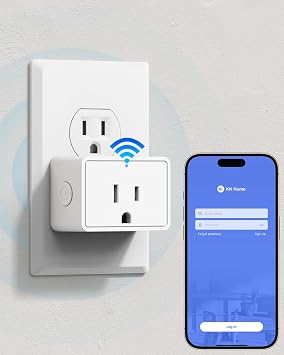 TEEHO G1 Gateway for Smart Door Lock with Smart Plug, WiFi Bridge for Remote Lock Control, App-Controlled Power Outlet, Smart Hub Compatible with KK Home APP and Alexa Voice Control