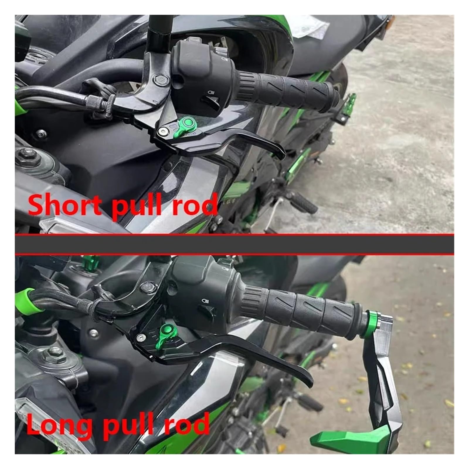 CNC Para 800MT MT800 IBEX 2024+ Motocicleta Manetas De Freno Y Embrague Ajustables ajustables Manetas freno y embrague plegables(Long Green)